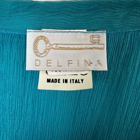 Delfina 100% Italian Silk Beaded Coverup - St Tropez & St. Barths Style - Picture 8 of 13